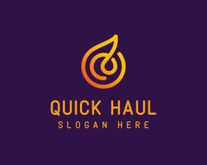 Modern Golden Flame logo design