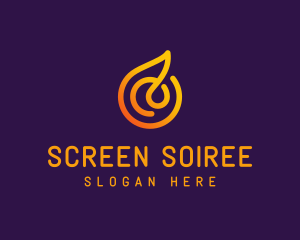 Modern Golden Flame logo design