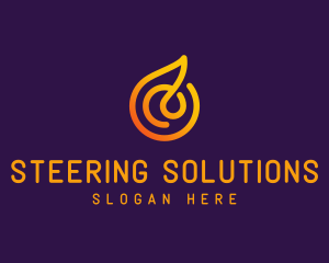 Modern Golden Flame logo design