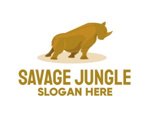 Gold Rhino Safari logo design