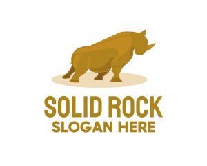 Gold Rhino Safari logo design