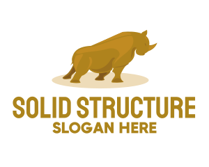 Gold Rhino Safari logo design