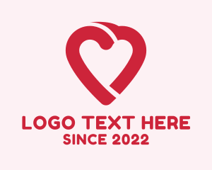 Valentine - Red Heart Valentine logo design