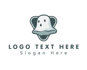 Cute Spooky Ghost logo