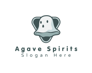 Cute Spooky Ghost logo design