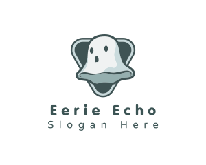 Cute Spooky Ghost logo design