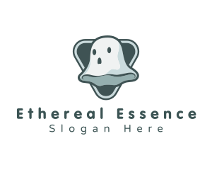 Cute Spooky Ghost logo design