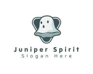 Cute Spooky Ghost logo design