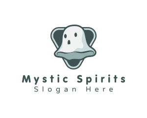 Cute Spooky Ghost logo design