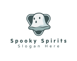 Cute Spooky Ghost logo design