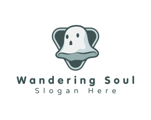 Cute Spooky Ghost logo design