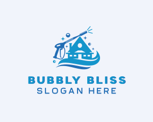 Bubble Sparkle Home Cleaning logo design