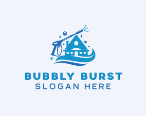 Bubble Sparkle Home Cleaning logo design