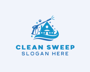 Bubble Sparkle Home Cleaning logo design