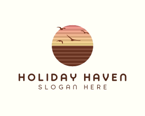 Sunset Horizon Seaside logo design