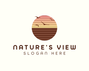 Sunset Horizon Seaside logo design