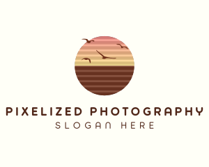 Sunset Horizon Seaside logo design