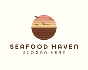 Sunset Horizon Seaside logo design