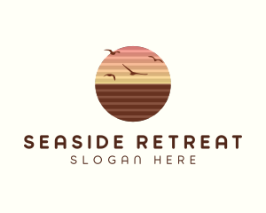 Sunset Horizon Seaside logo design