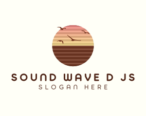 Sunset Horizon Seaside logo design