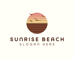 Sunset Horizon Seaside logo design