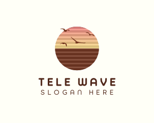 Sunset Horizon Seaside logo design