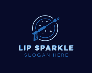 Pressure Washer Clean Sparkle logo design