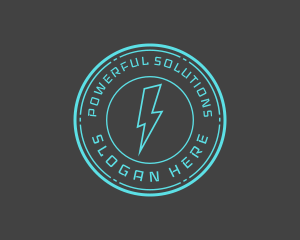 Power Utilities Stamp logo design