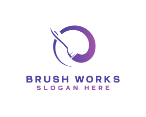 Painting Brush Renovation logo design