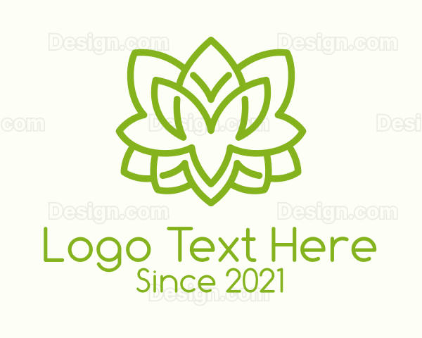 Minimalist Green Shrub Logo