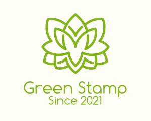 Minimalist Green Shrub  logo design