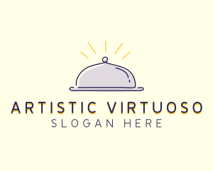 Restaurant Food Cloche logo design