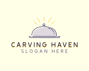 Restaurant Food Cloche logo design