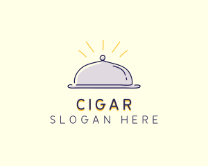 Restaurant Food Cloche logo design