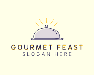 Restaurant Food Cloche logo design