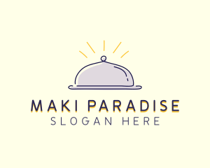 Restaurant Food Cloche logo design