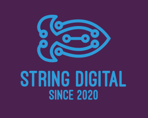 Digital Blue Fish logo design