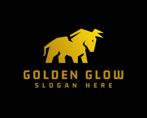 Golden Wild Ox logo design