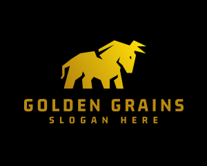 Golden Wild Ox logo design