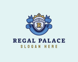 Regal Knight Ribbon Monarchy logo design