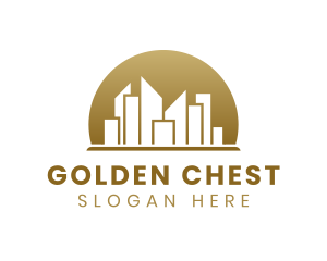 Skyscraper Golden City logo design