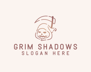 Halloween Grim Reaper logo design