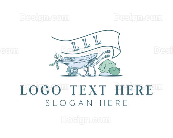 Wheelbarrow Garden Landscaping Logo