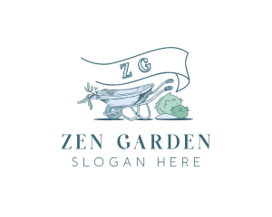 Wheelbarrow Garden Landscaping logo design