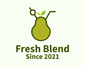 Organic Pear Smoothie  logo design