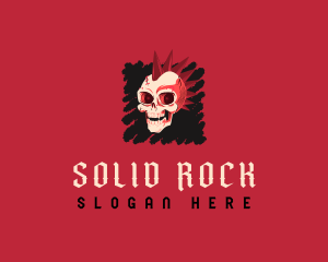 Skull Mohawk Punk logo design