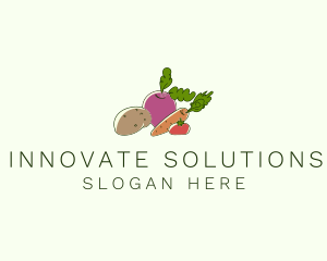 Vegetable Plant Farm Logo