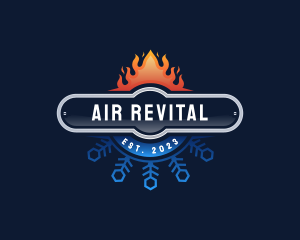 Cool Heat Air Conditioning logo design