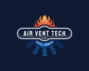 Cool Heat Air Conditioning logo design