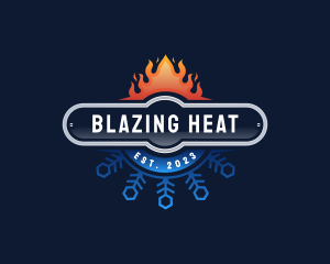 Cool Heat Air Conditioning logo design